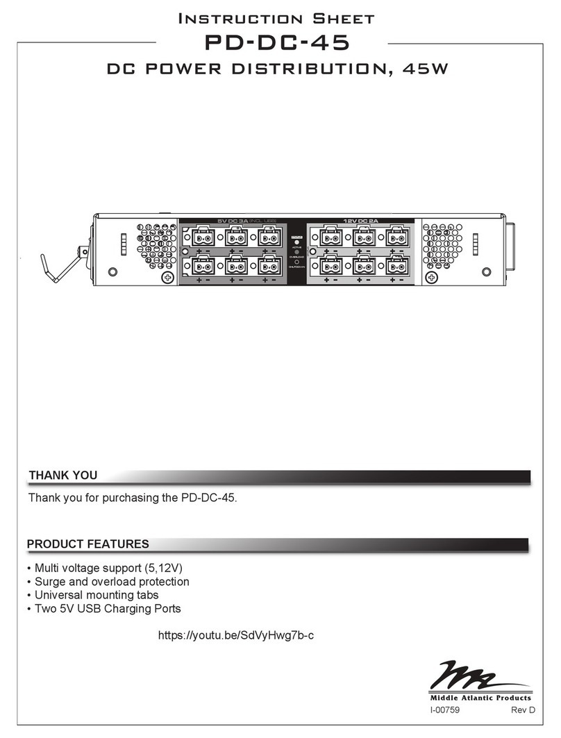 Middle Atlantic Products PD-DC-45 instruction sheet