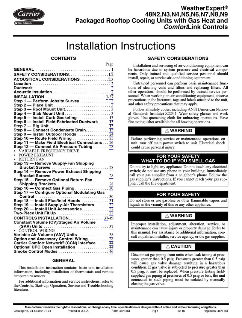 Carrier WeatherExpert 48N2 User manual