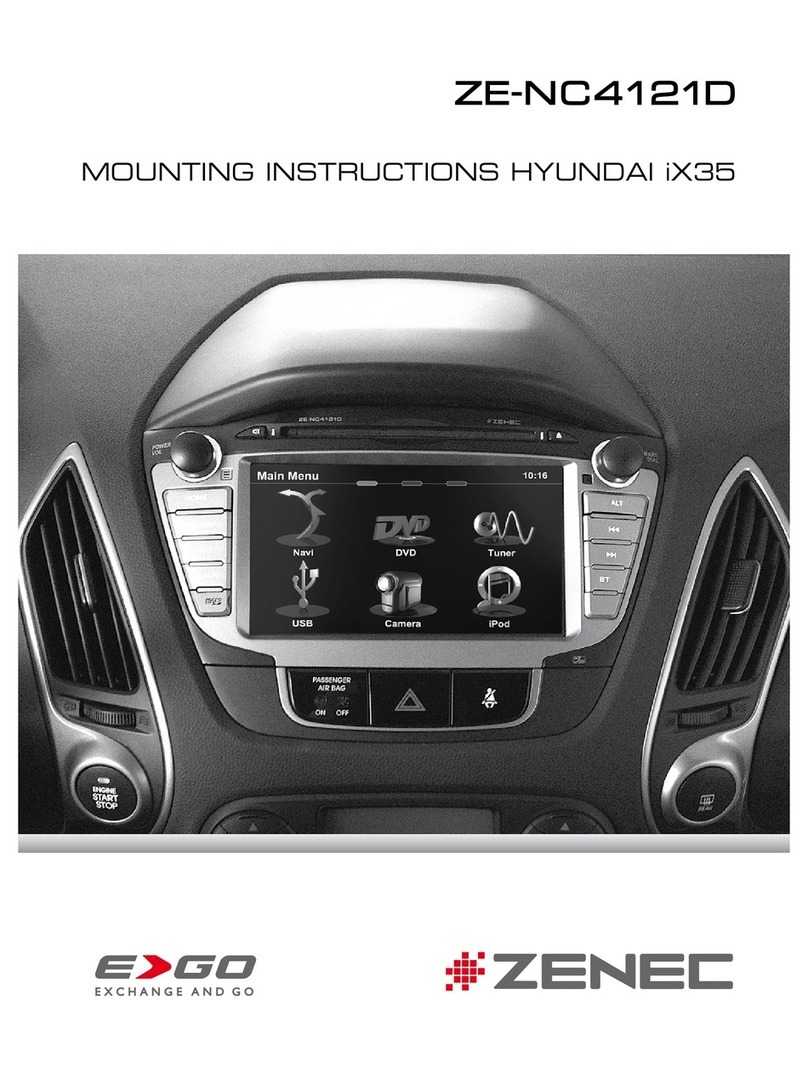 ZENEC ZE-NC4121D Mounting instructions