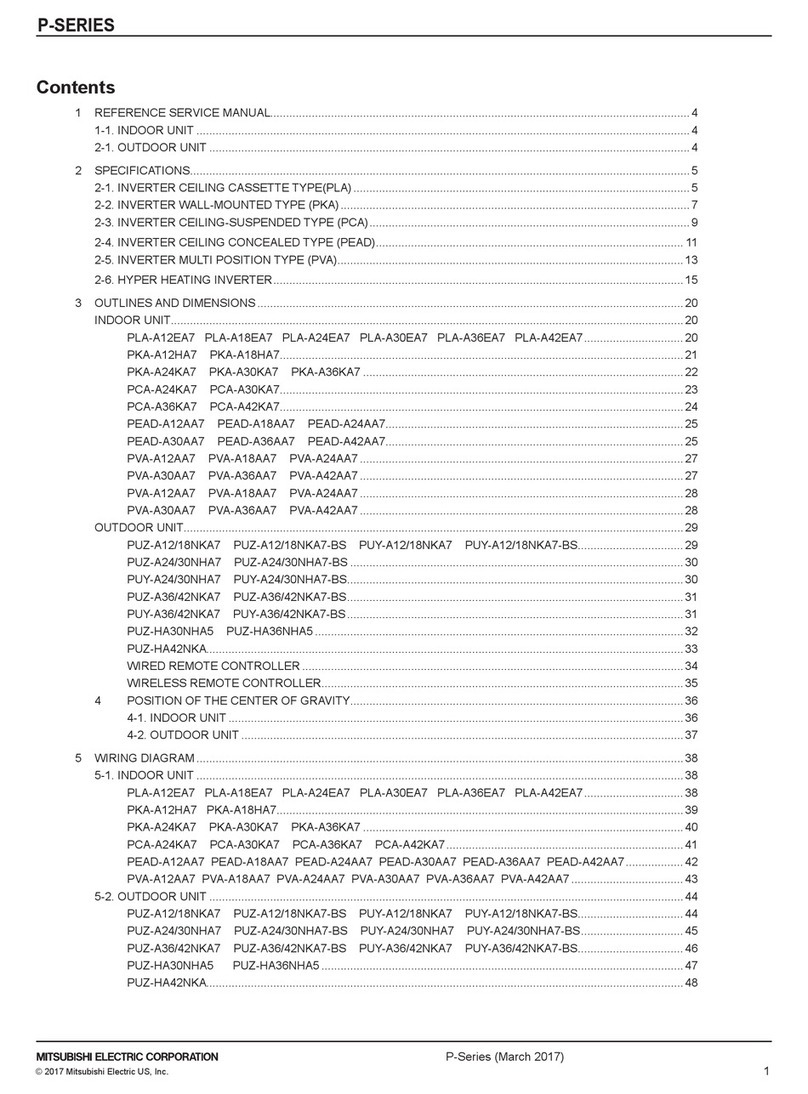 Mitsubishi Electric Mr.Slim PLA-A12EA7 User manual