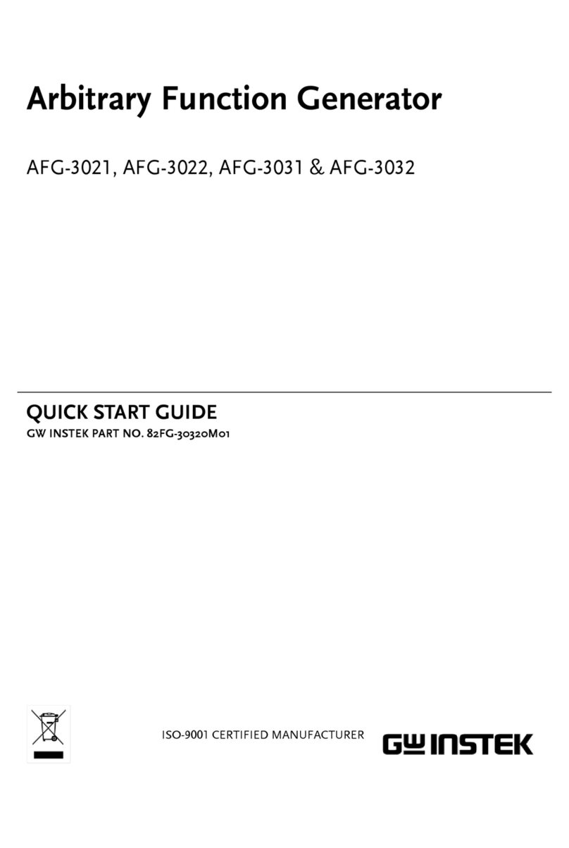 GW Instek AFG-3021 quick start guide