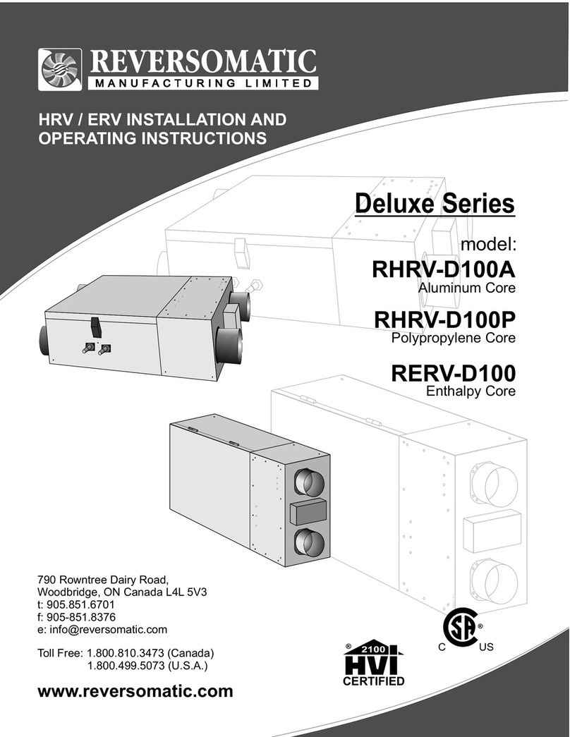 Reversomatic RHRV-D100A User manual