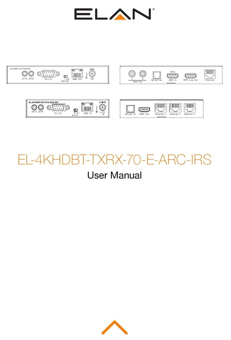 Elan EL-4KHDBT-TXRX-70-E-ARC-IRS user manual