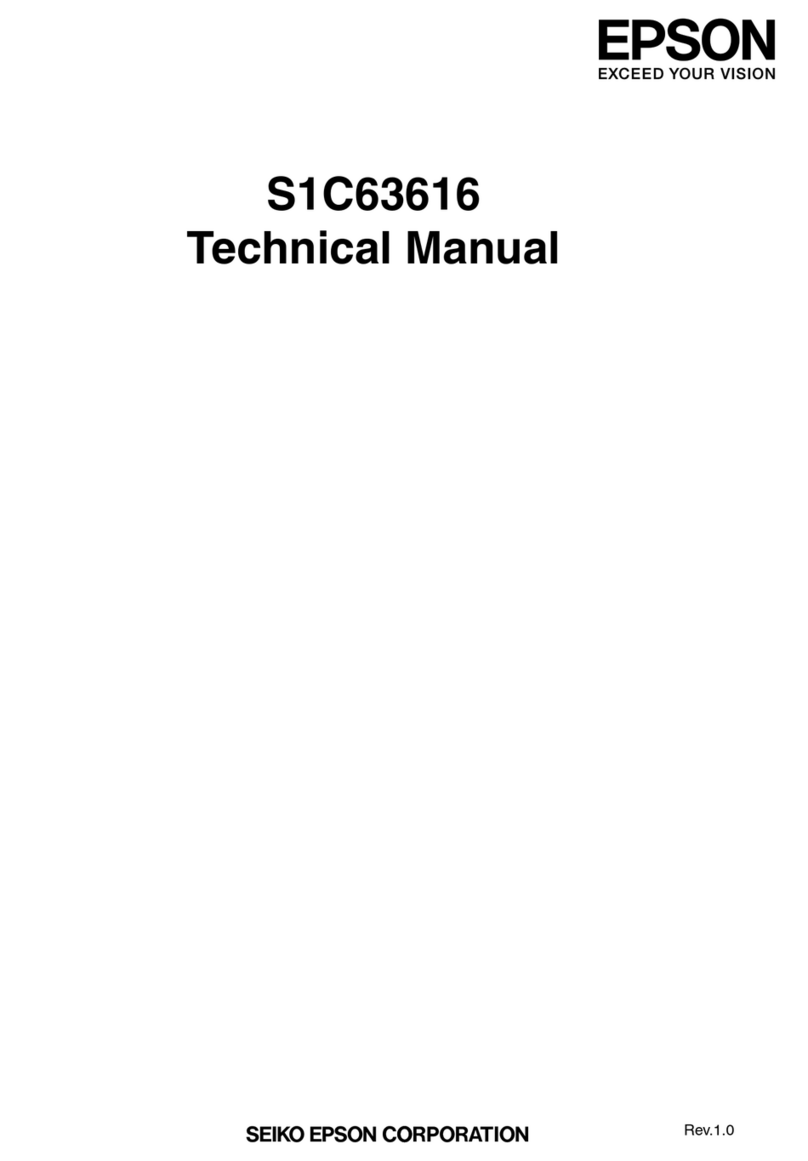 Epson S1C63616 Technical manual