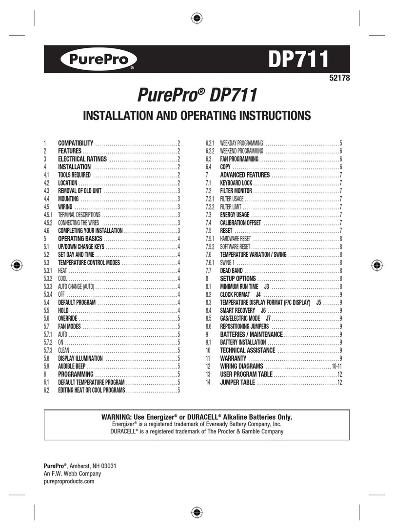 Pure-Pro DP711 Installation and operating instructions