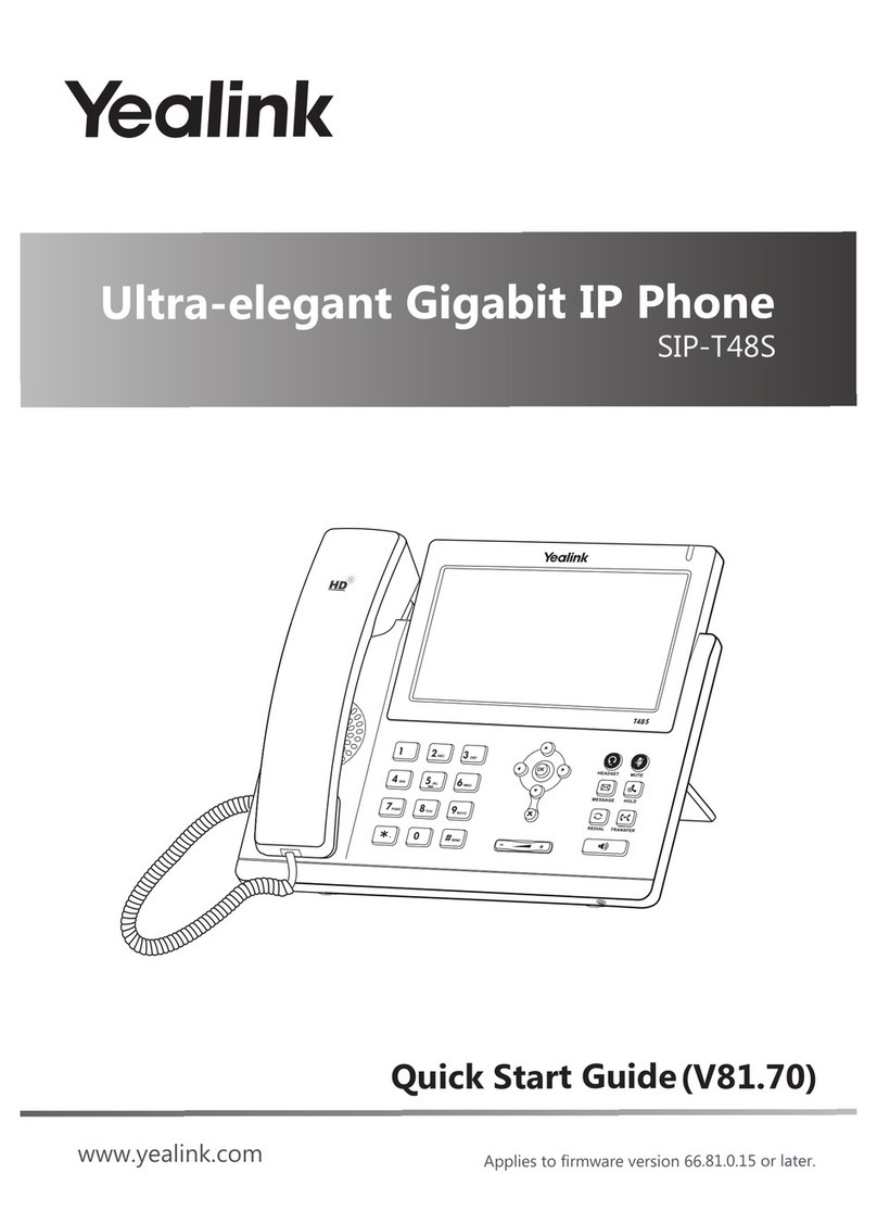 Yealink SIP-T48S User manual Yealink SIP-T48S User manual
