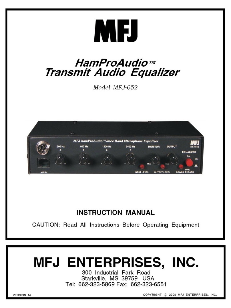 MFJ hamproaudio MFJ-652 User manual