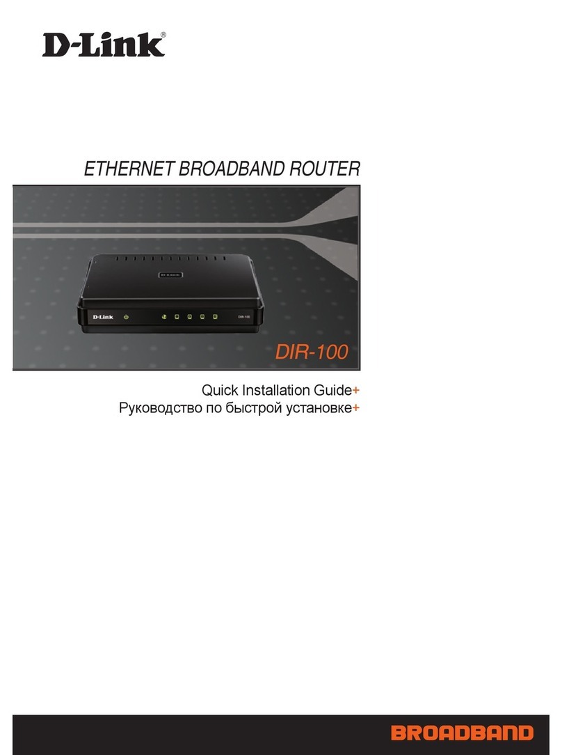 D-Link Ethernet Broadband Router DIR-100 User manual