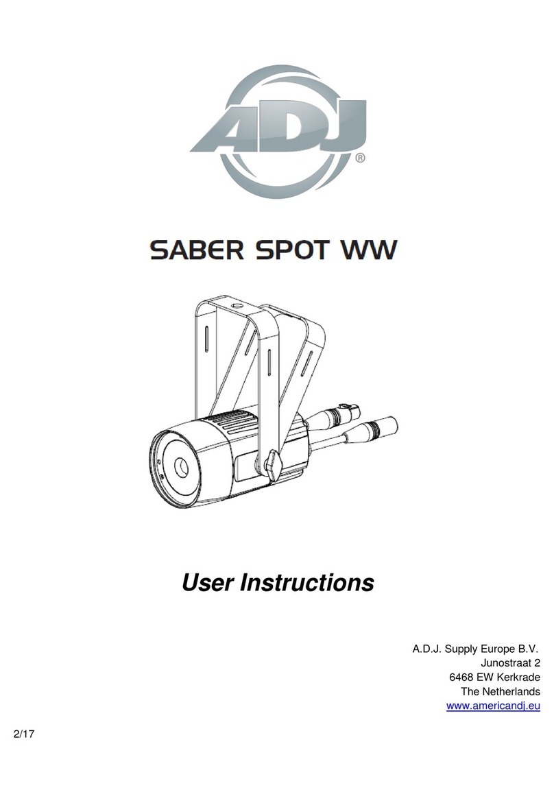 ADJ Saber spot WW User instructions