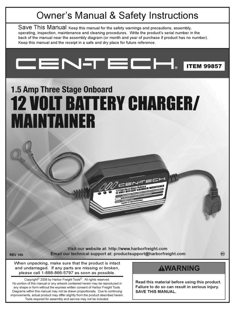 Harbor Freight Tools Cen-Tech 99857 Owner's manual & safety instructions