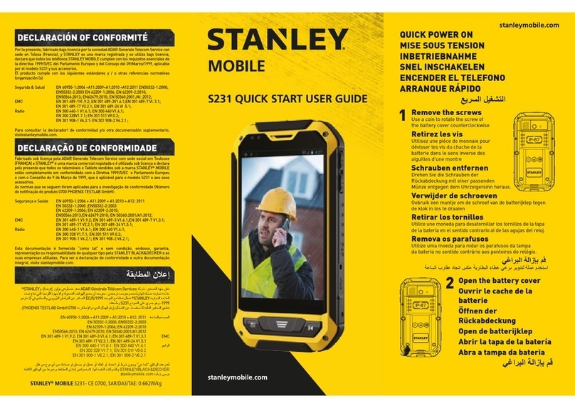 Stanley S231 Quick start user guide
