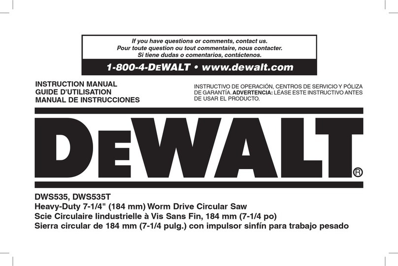 DeWalt DWS535 User manual DeWalt DWS535 User manual