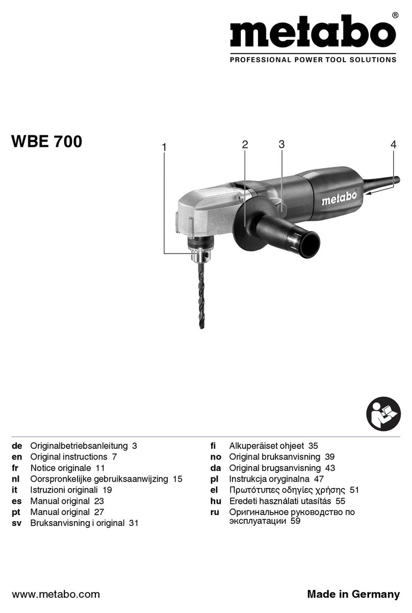 Metabo WBE 700 - Operation instructions