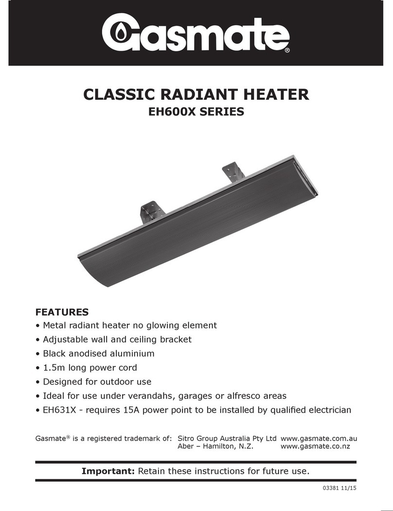 Gasmate EH611X User manual