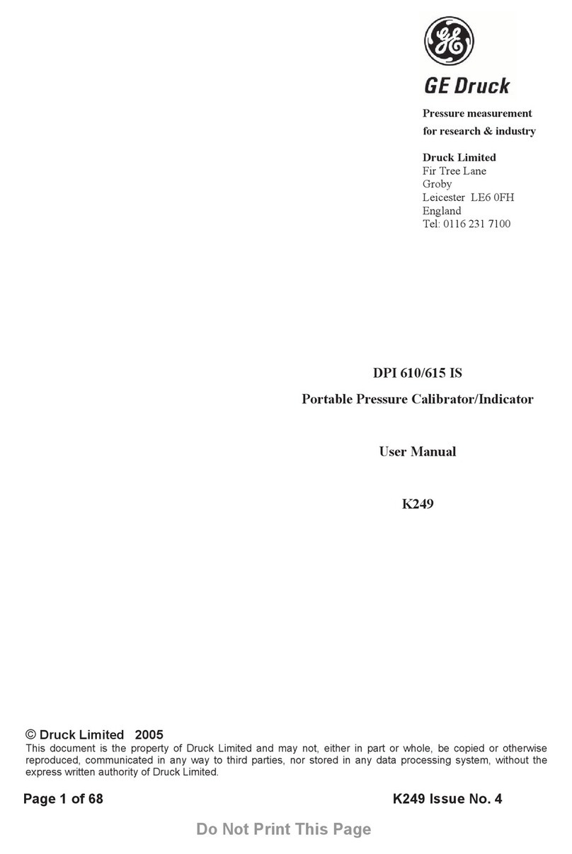 GE DPI 610 IS User manual