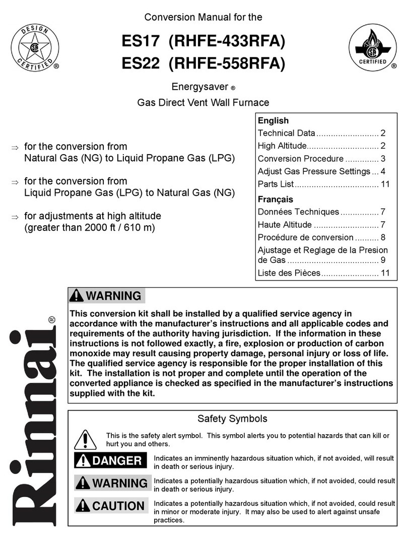 Rinnai ES17 Conversion manual