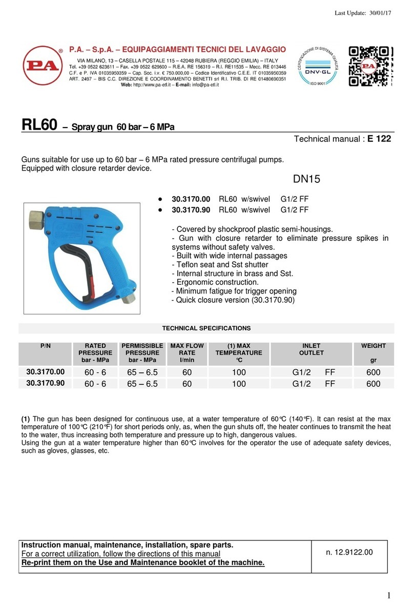 P.A. RL60 Technical manual
