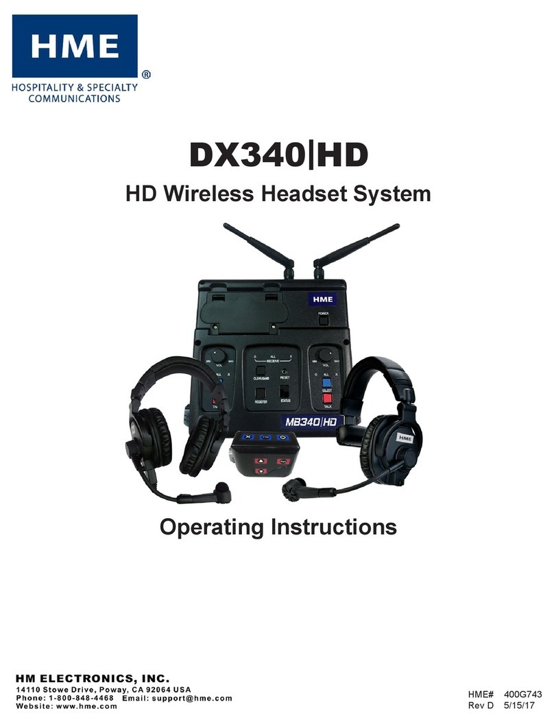 HME DX340 HD User manual