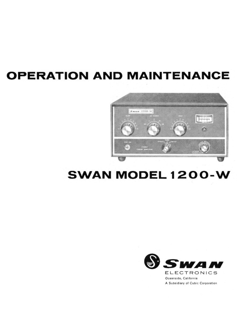 Swann 1200-W Operation and maintenance