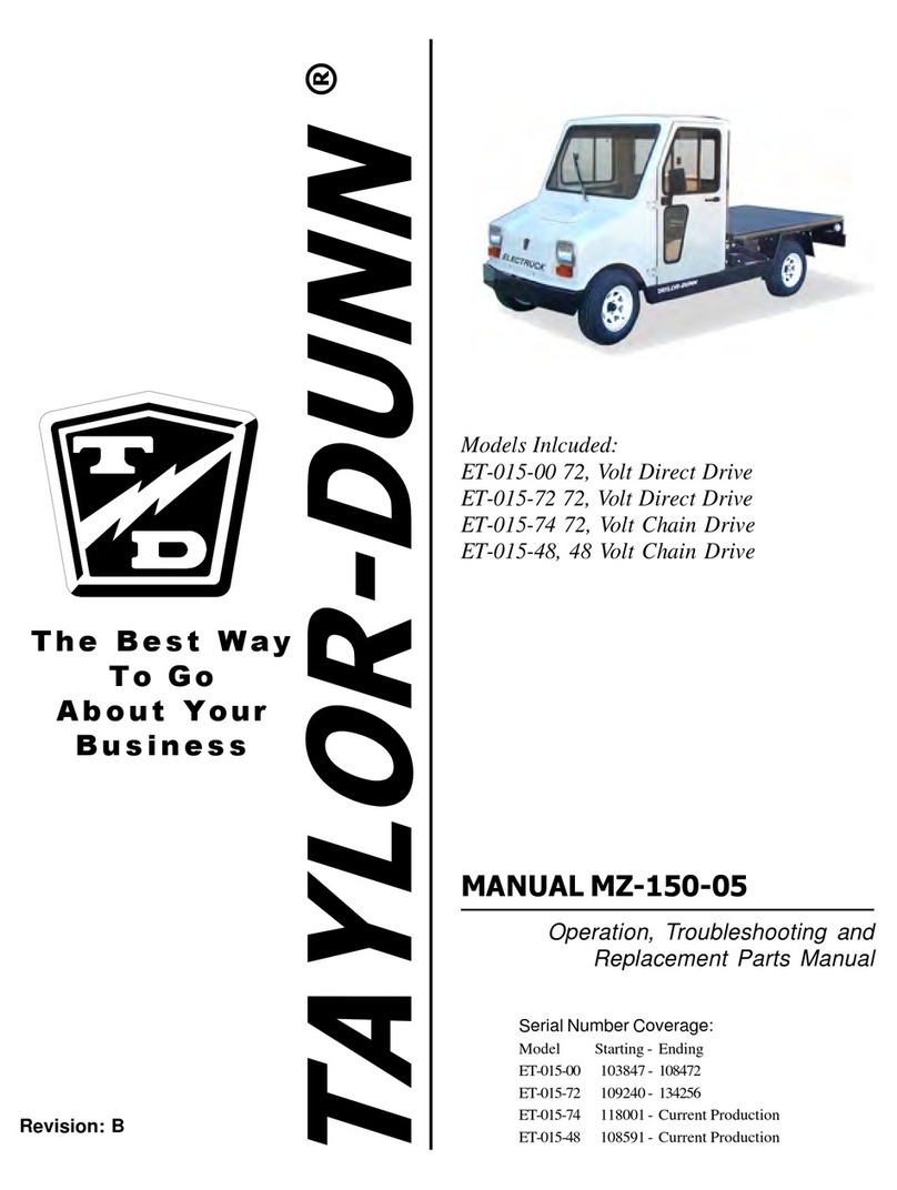 Taylor-Dunn ET-015-00 Operation, t roubleshooting and replacement parts manual Taylor-Dunn ET-015-00 Operation, t roubleshooting and replacement parts manual