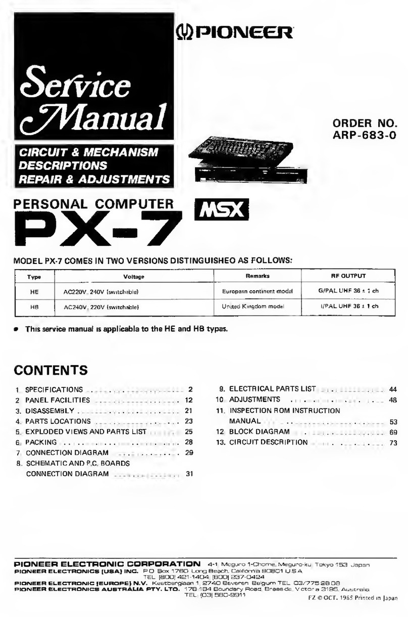 Pioneer PX-7 Service manual
