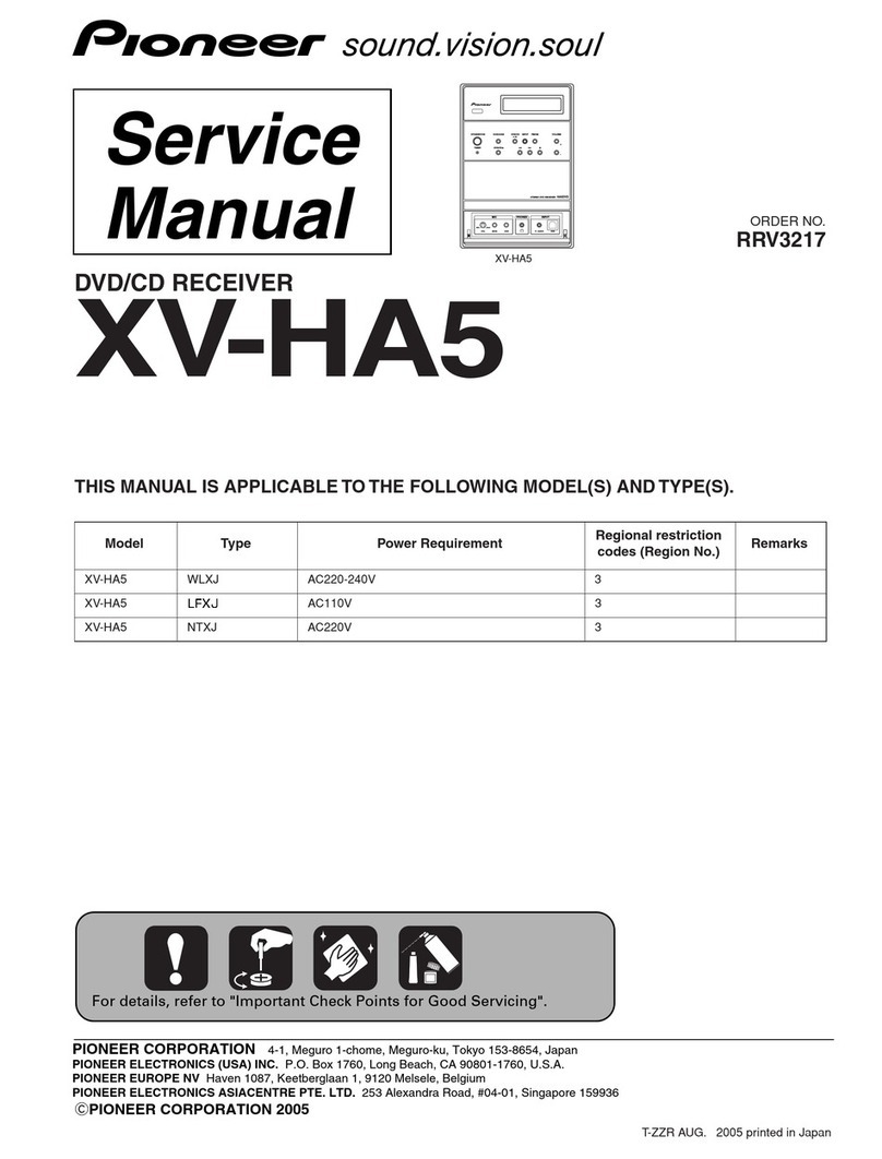 Pioneer XV-HA5 User manual