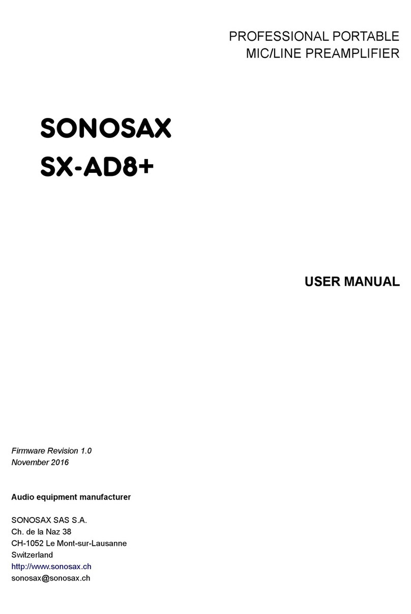 Sonosax SX-AD8+ user manual