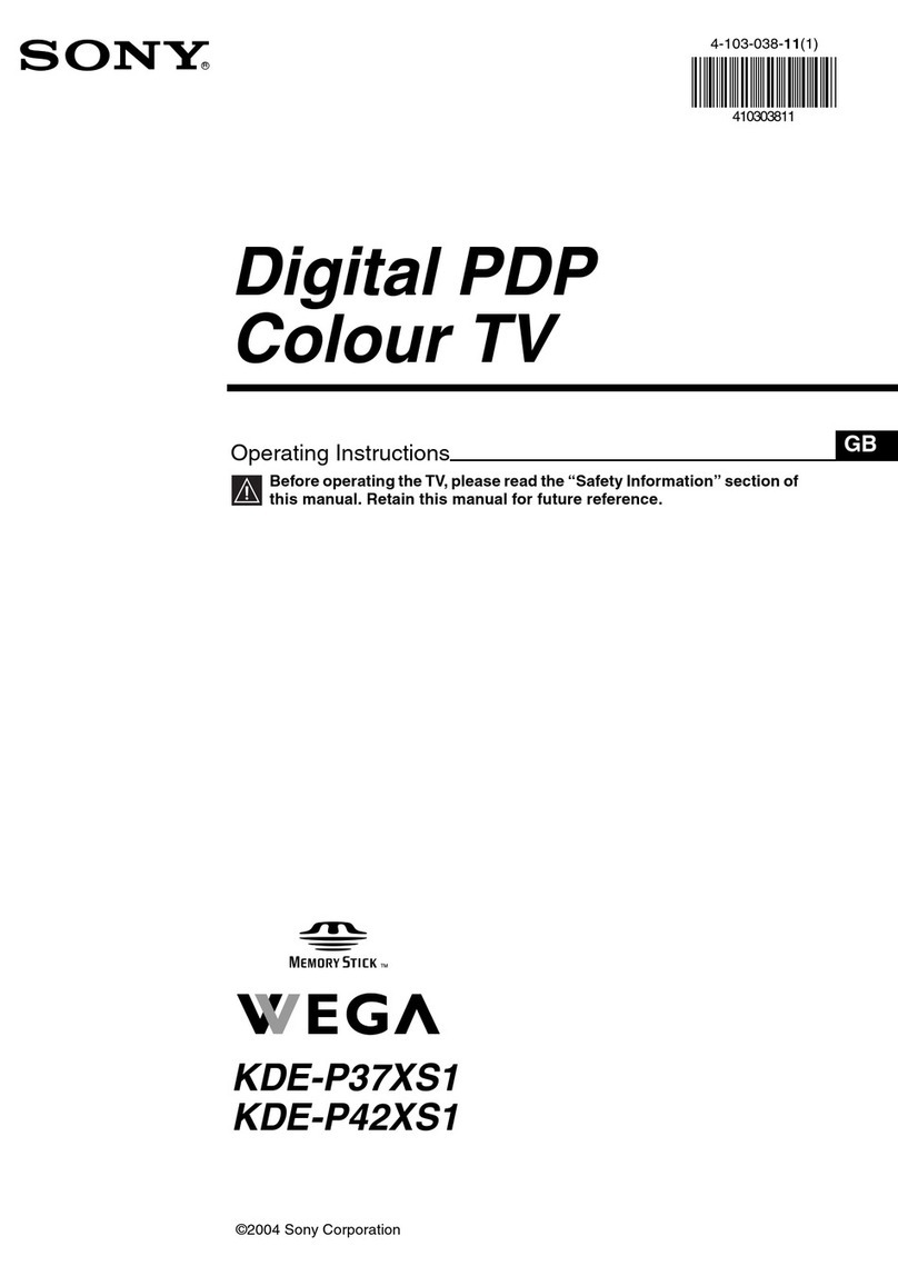 Sony KDE-P37XS1 User manual