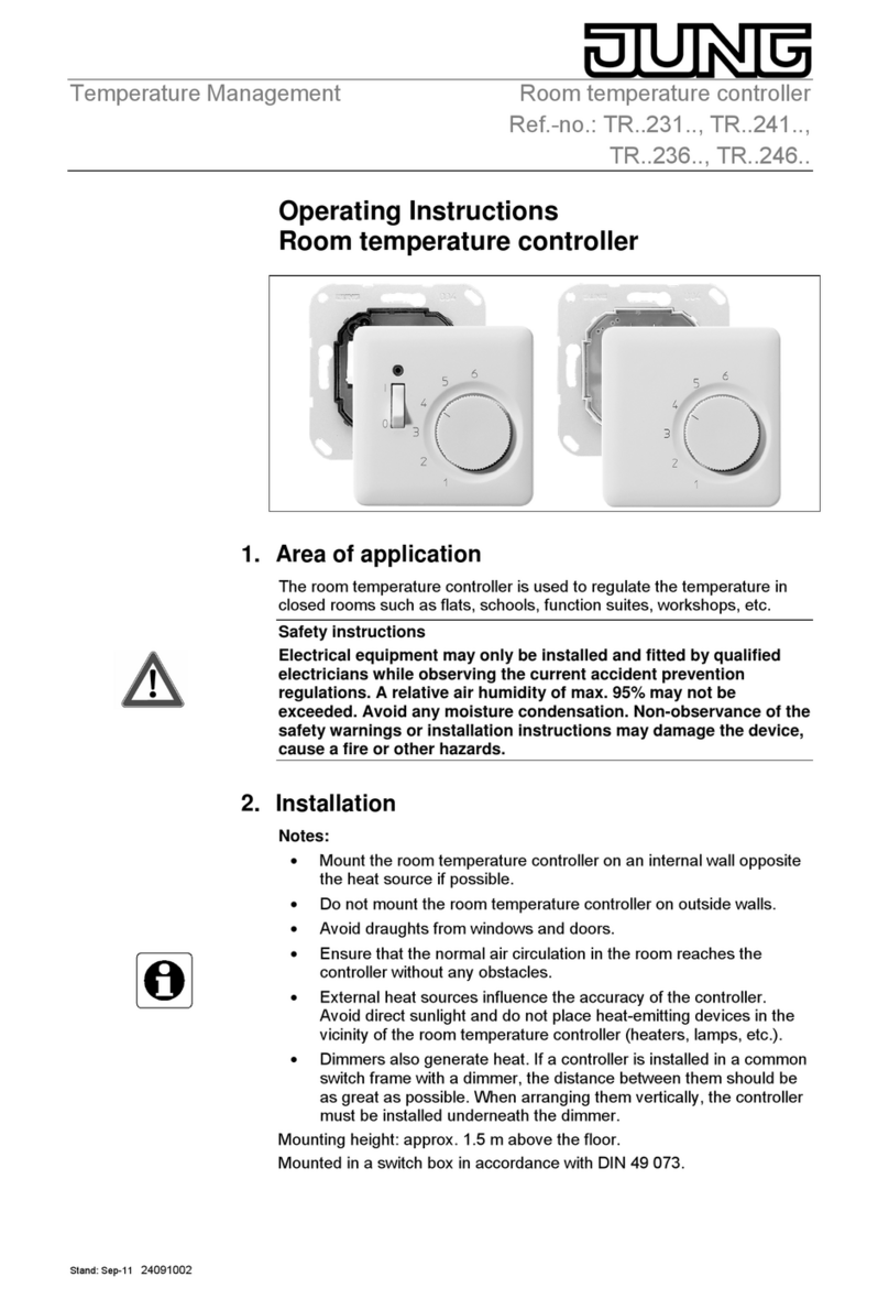 Jung TR 231 Series operating instructions Jung TR 231 Series operating instructions