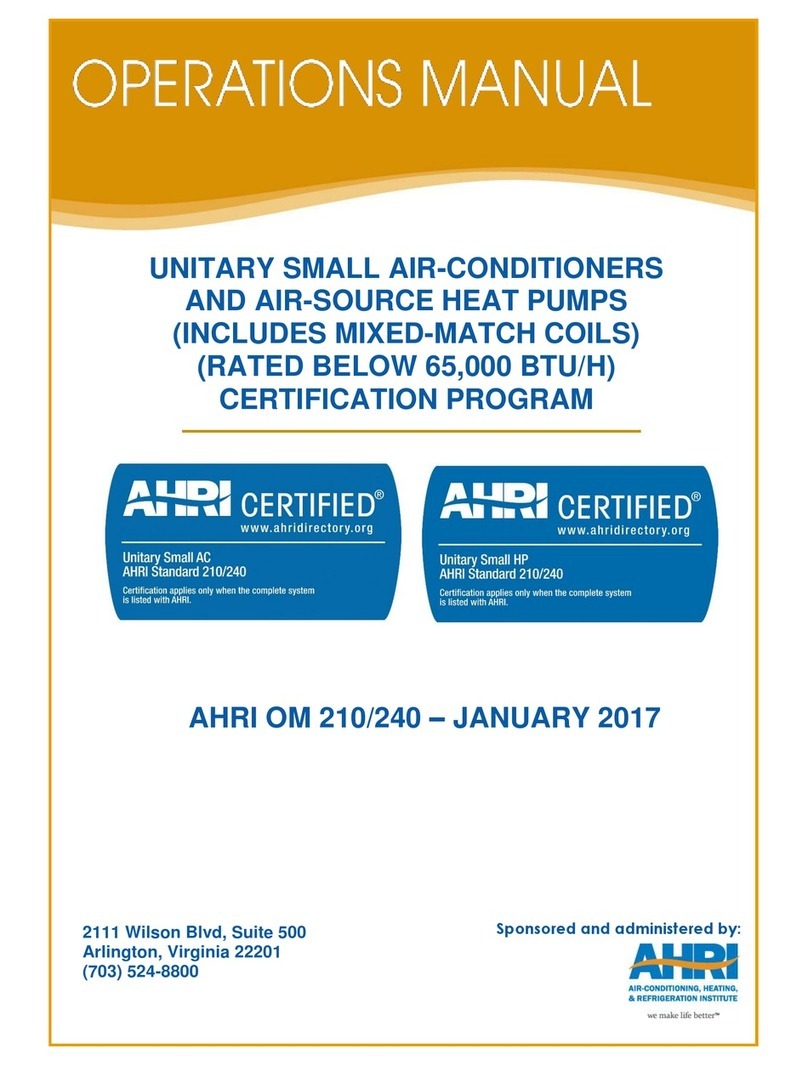 AHRI OM 210 User manual