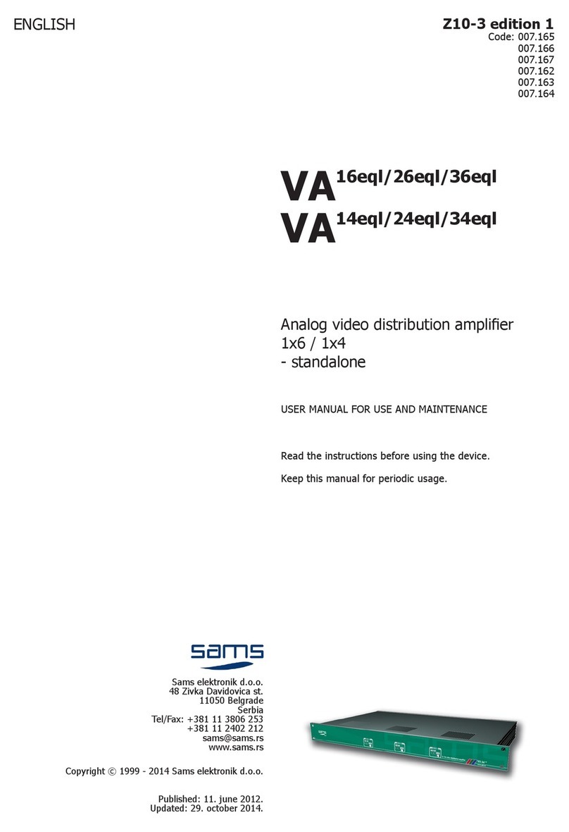 Sams VA-16eql User manual for use and maintenance
