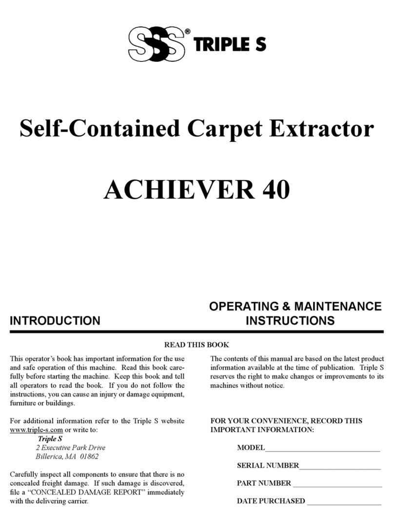 Triple S ACHIEVER 40 Operating & maintenance instructions