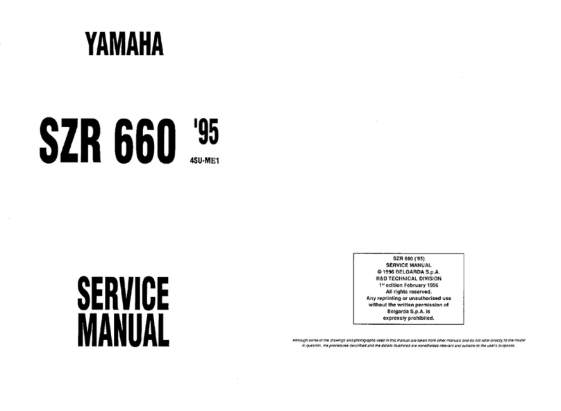Yamaha SZR 660 1995 User manual
