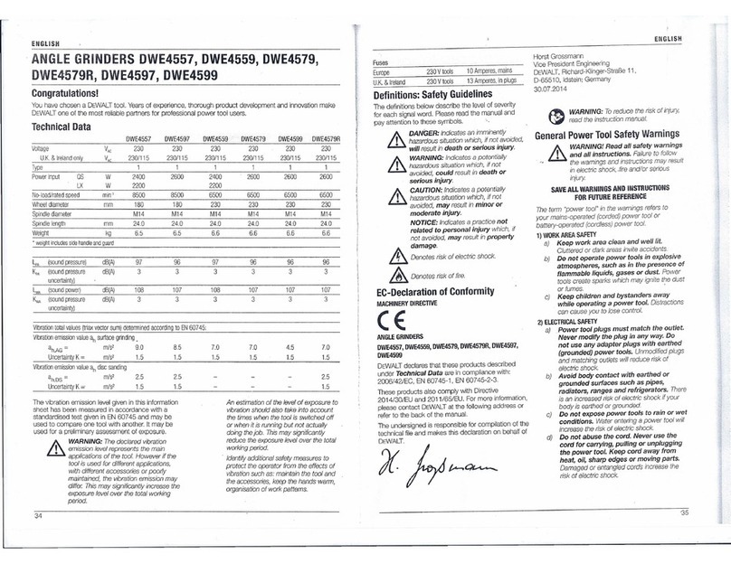 DeWalt DWE4557 instruction manual