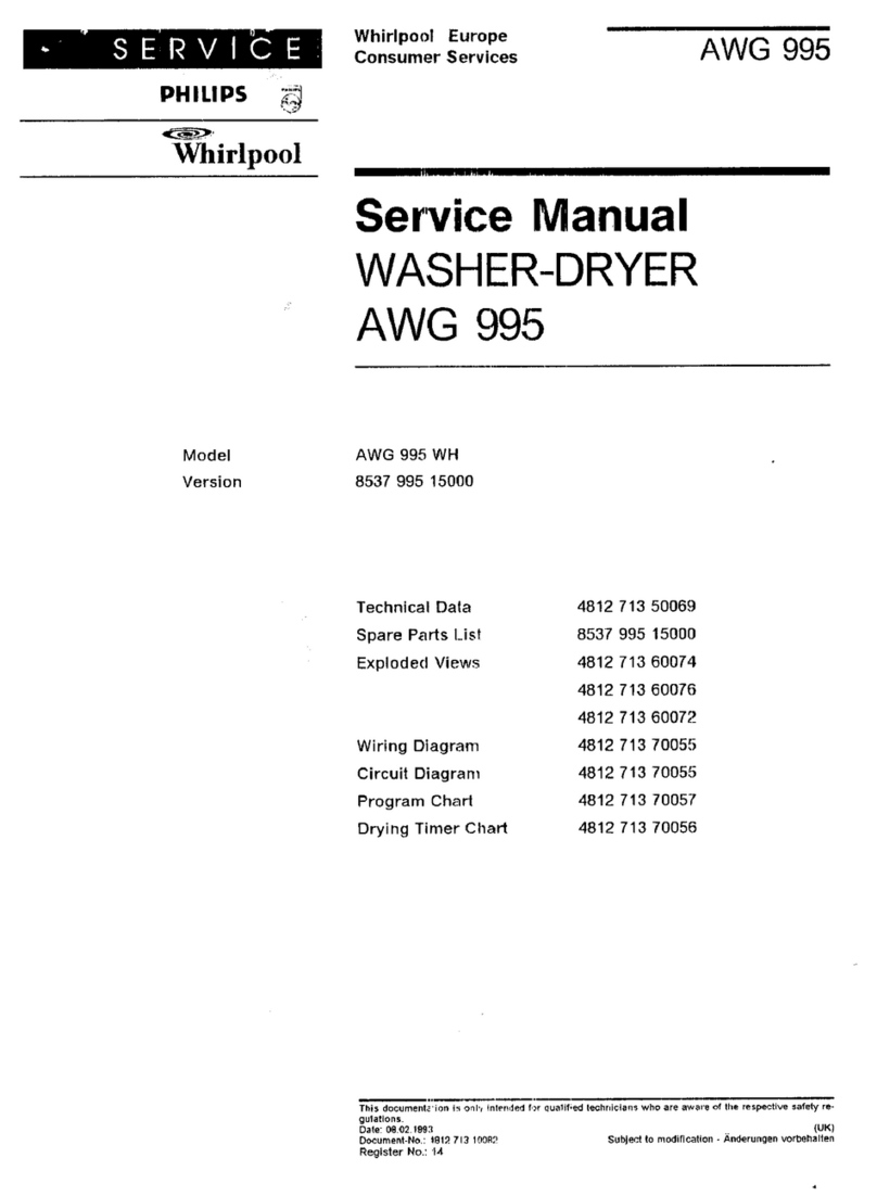 Whirlpool AWG 995 User manual