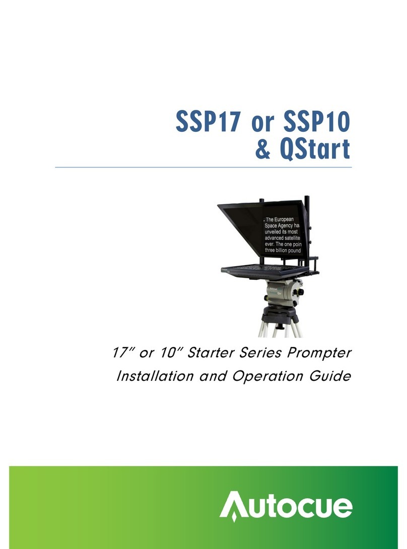AUTOCUE SSP17 Installation and operation guide