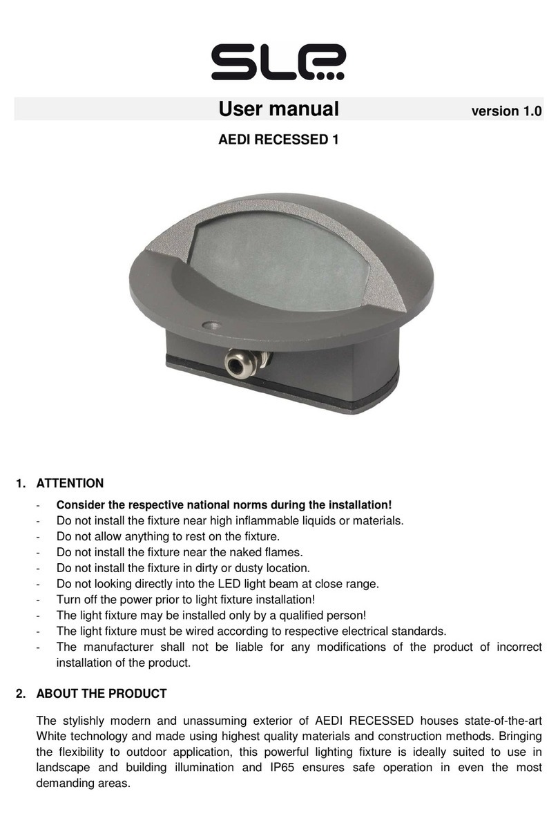 SLE AEDI RECESSED 1 user manual
