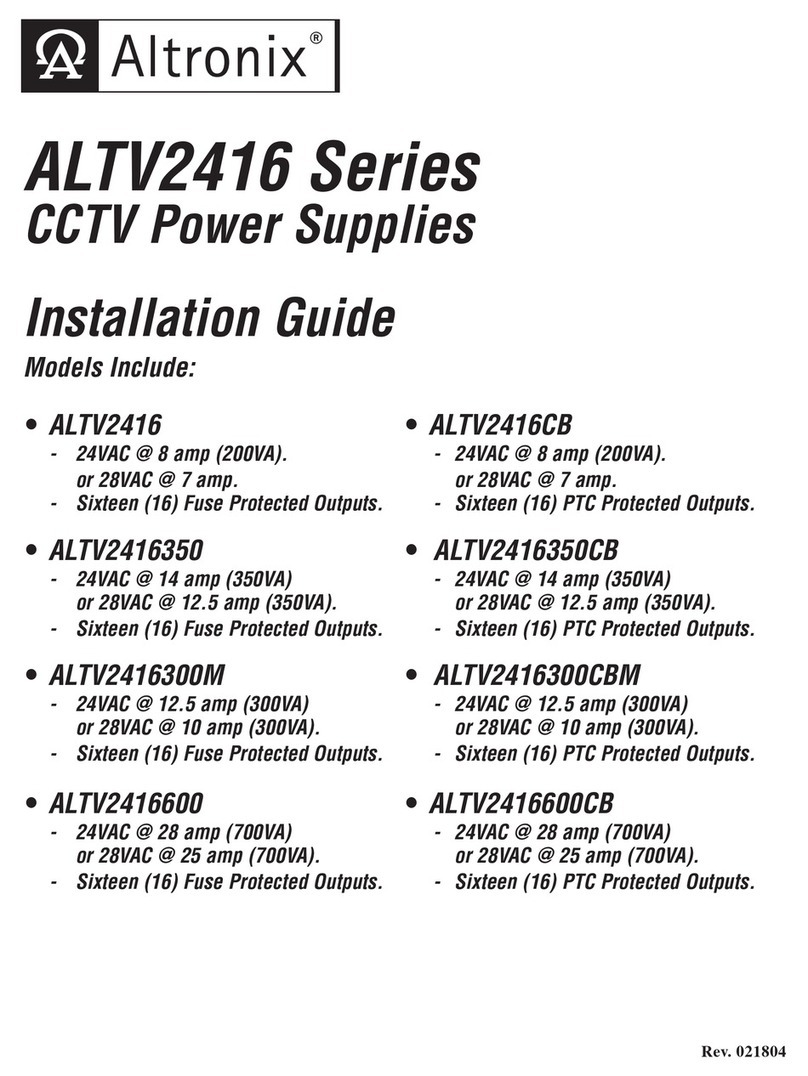 Altronix ALTV2416300M User manual