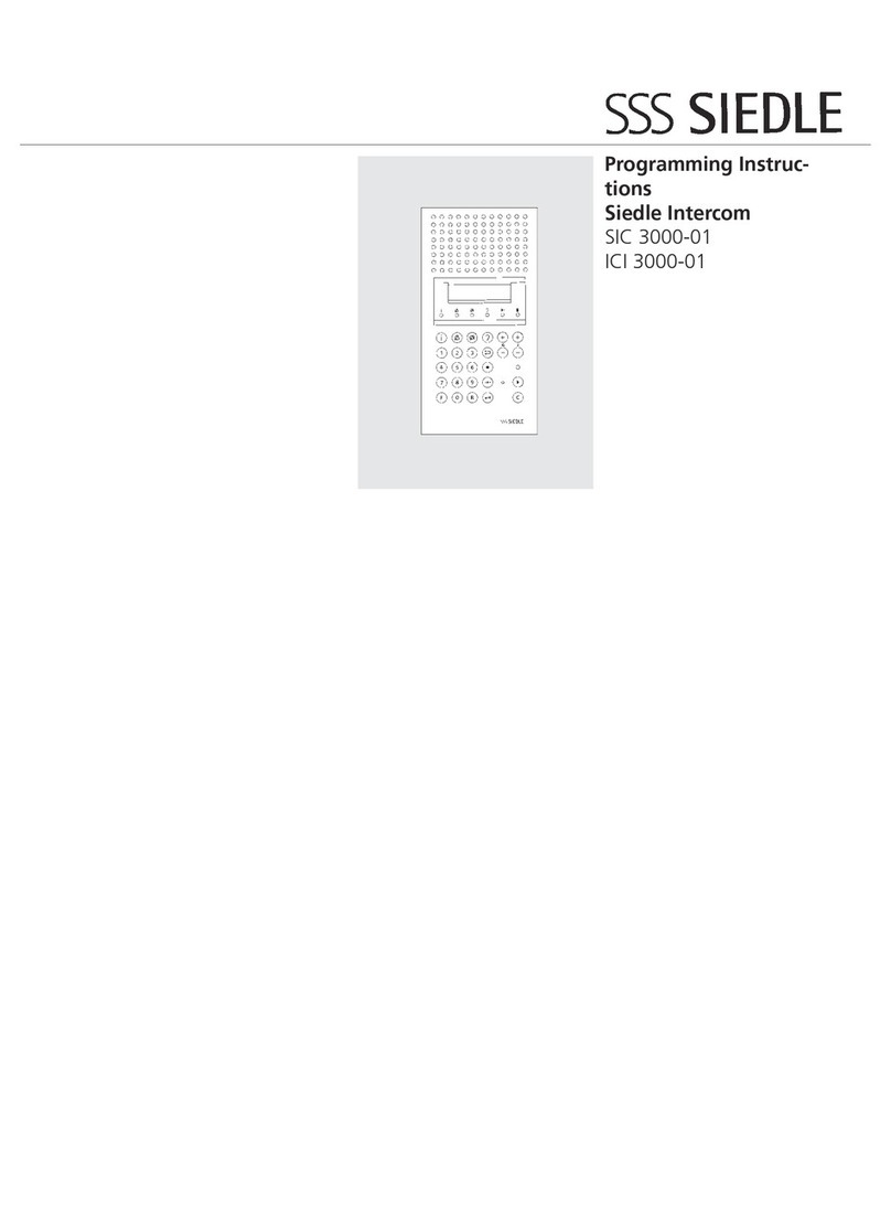 SSS Siedle SIC 3000-01 Installation manual