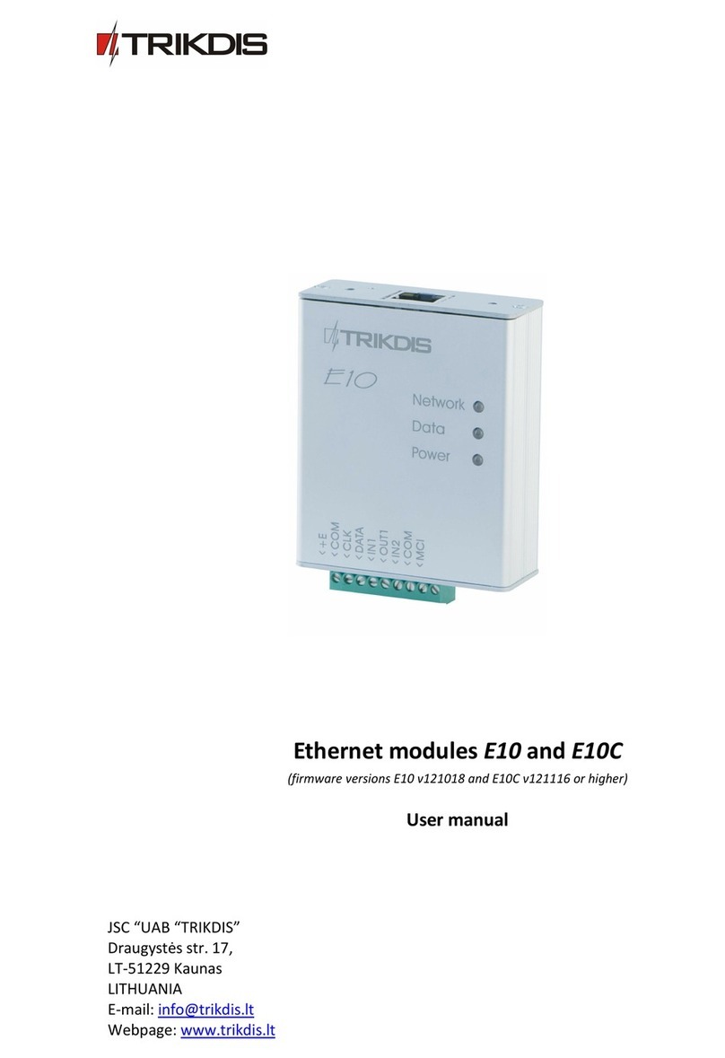 Trikdis E10 user manual