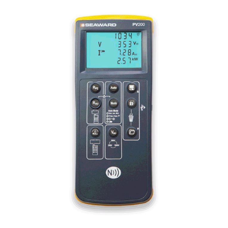 Seaward PV200 User manual
