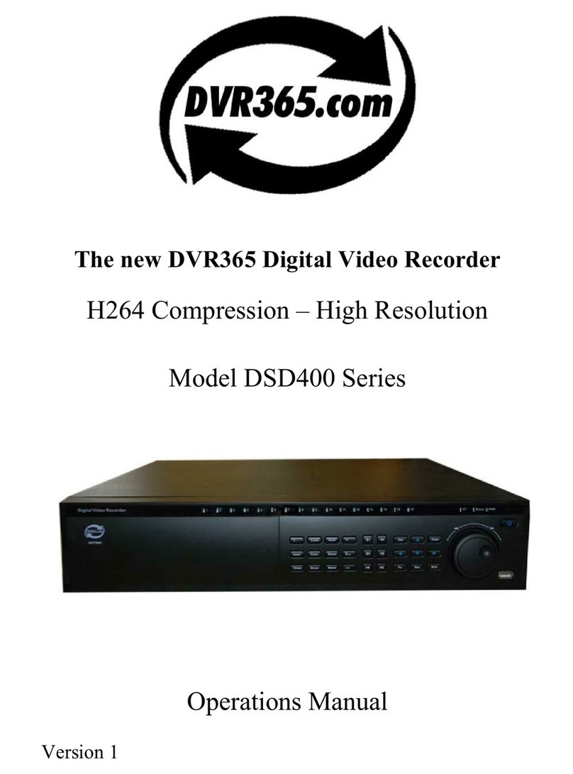 DVR365 DSD400 Series Operation manual DVR365 DSD400 Series Operation manual