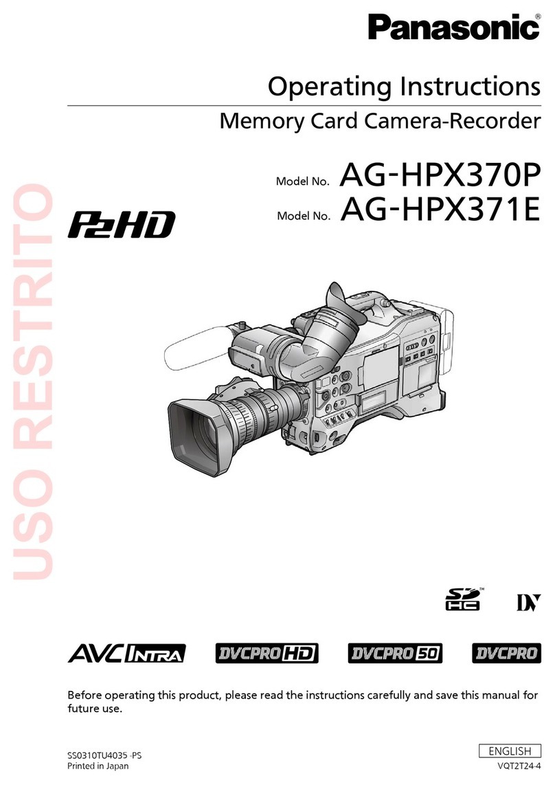 Panasonic AGHPX370P - MEMORY CARD CAMERA RECORDER User manual