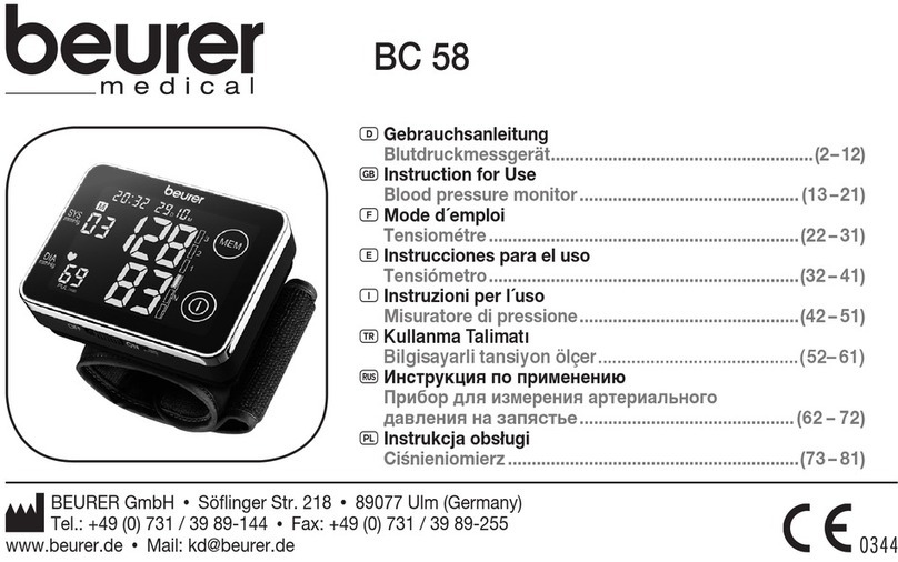Beurer BC 58 User manual