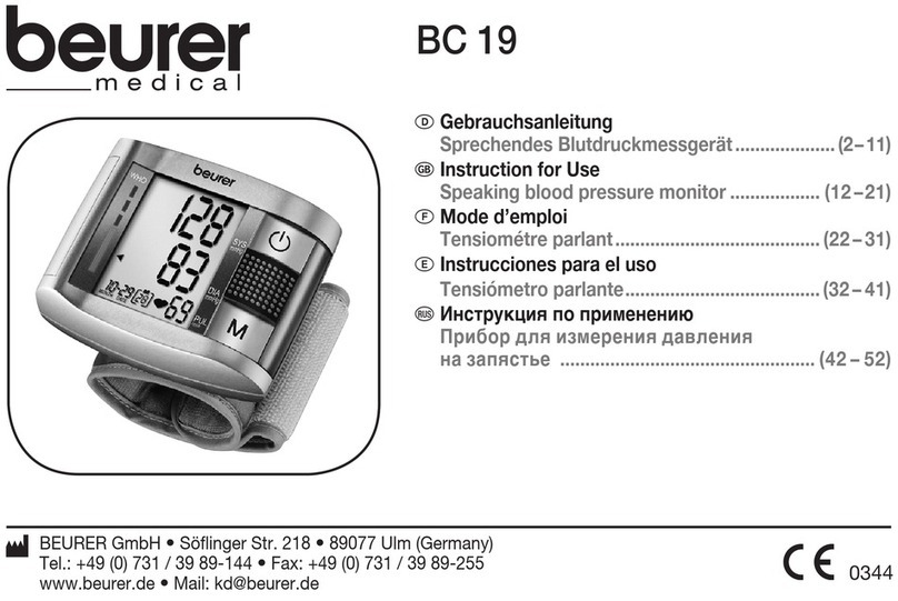 Beurer BC 19 User manual
