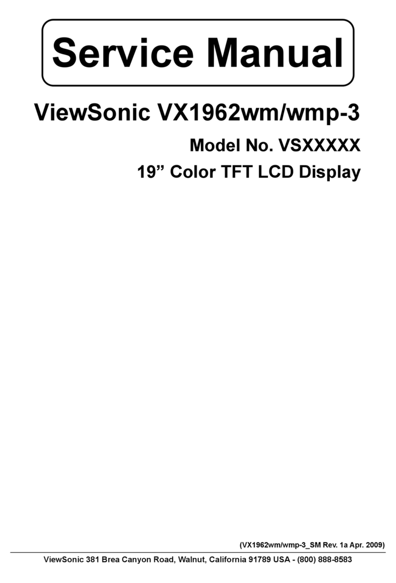 ViewSonic VX1962wm - 19" LCD Monitor Service manual