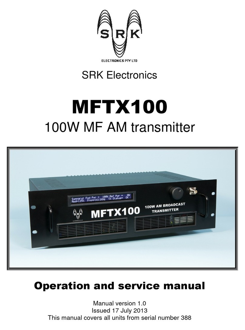SRK Electronics MFTX100 Operation and service manual SRK Electronics MFTX100 Operation and service manual