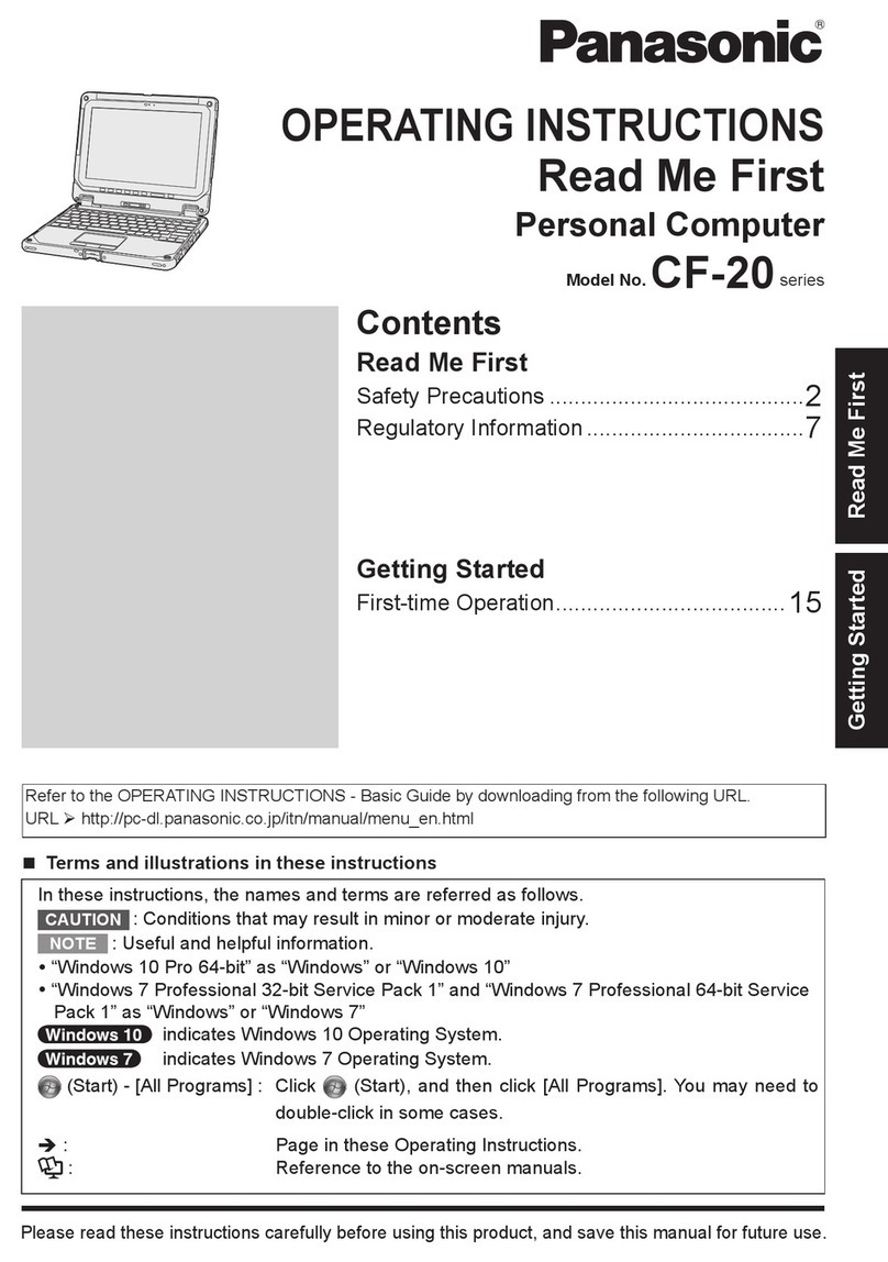 Panasonic CF-20 series User manual Panasonic CF-20 series User manual