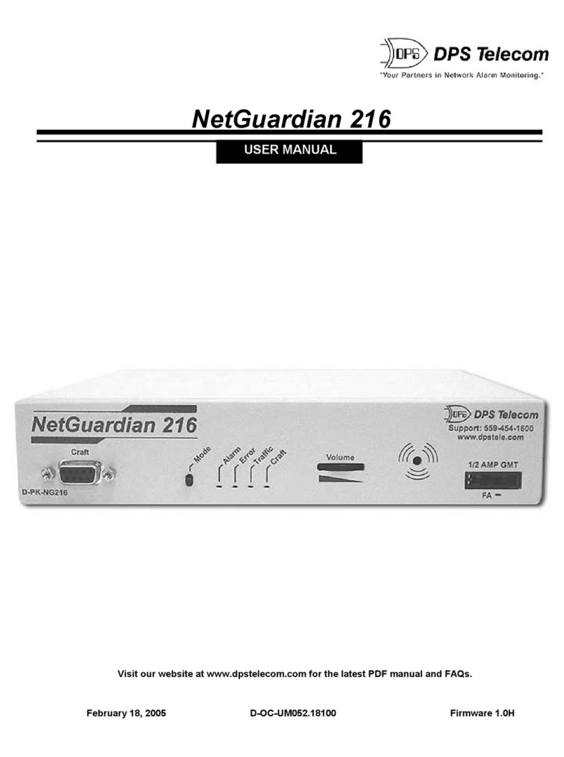 DPS Telecom NetGuardian 216 User manual