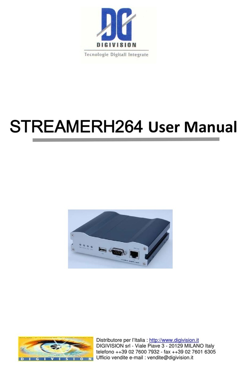 DIGIVISION STREAMERH264 user manual